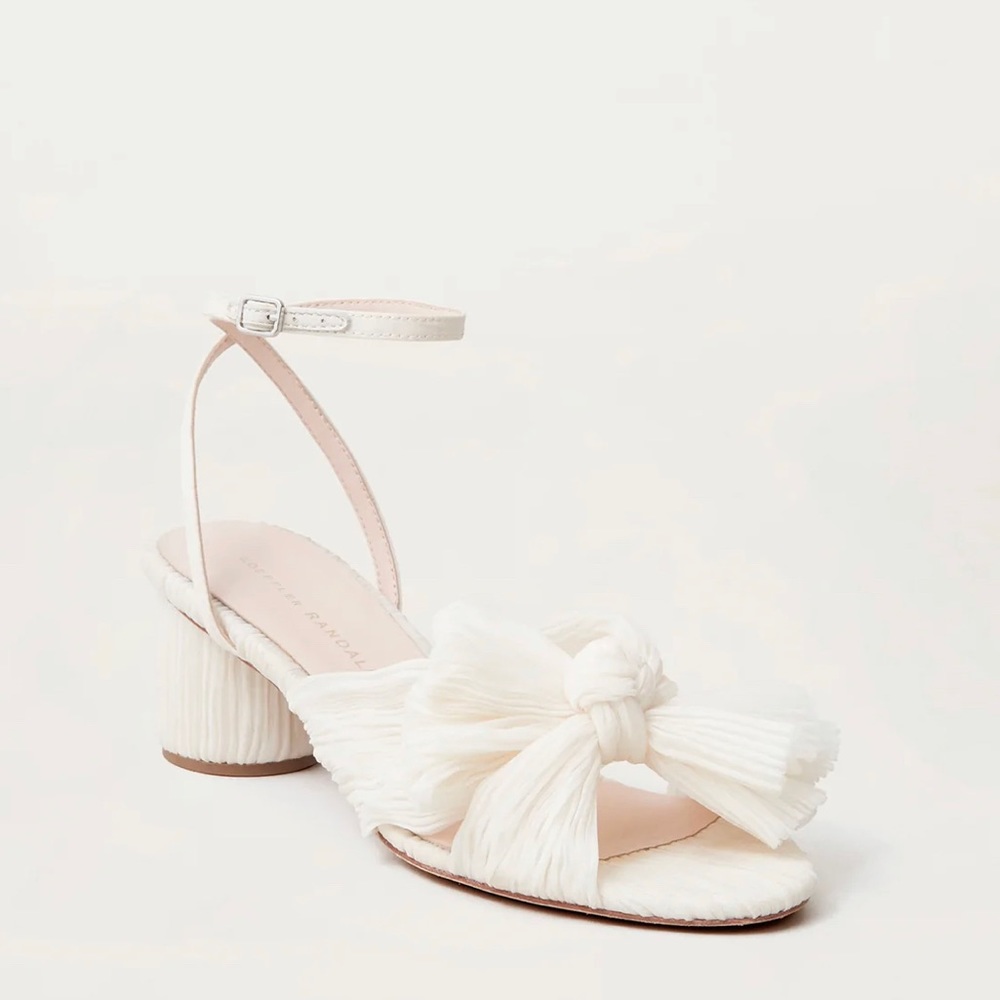 Loefller Randall, Dahlia Pearl Pleated Bow Heel